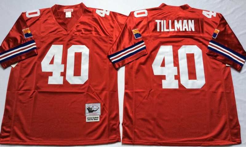Cardinals 40 Pat Tillman Red M&N Throwback Jersey->nfl m&n throwback->NFL Jersey